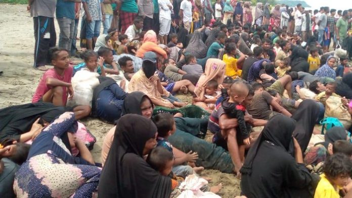 Pengungsi Rohingya tiba di Kabupaten Pidie, Aceh. (f:detik/mistar)