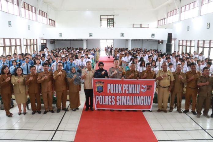 Pojok Pemilu, Polres Simalungun Jaga Kualitas dan Integritas Penyelenggaraan Pemilu