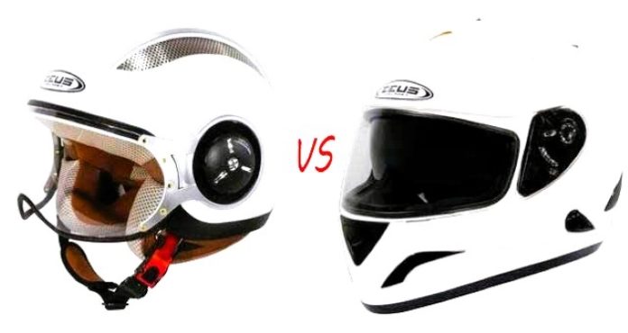 Helm full Face vs Open Face