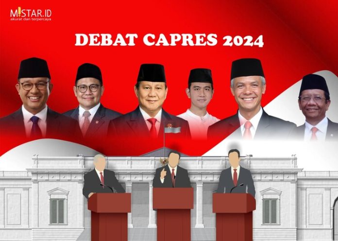 Debat Capres dan Cawapres 2024.