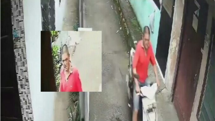 Rekaman CCTV pria baju merah melakukan Curanmor