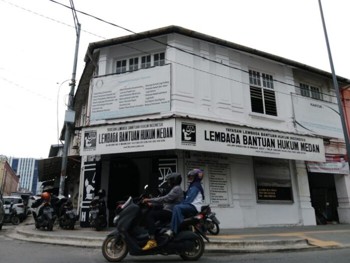 Gedung sekretariat LBH Medan, Jalan Hindu, Medan. (f:hutajulu/mistar).