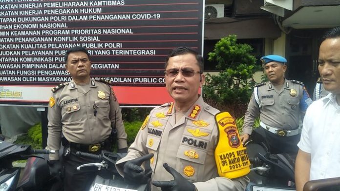 Kapolrestabes Medan, Kombes Pol Teddy Jhon Sahala Marbun saat ditemui di halaman Mapolrestabes Medan. (F:Iqbal/Mistar)