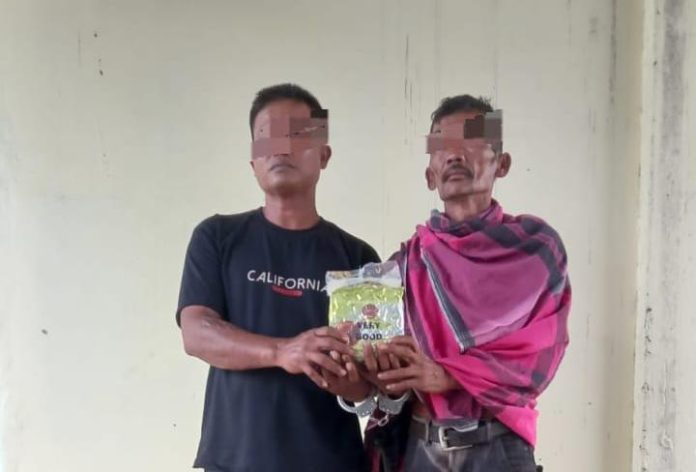 Dua nelayan yang ditangkap bersama barang bukti 10 kg sabu (f:ist/mistar)