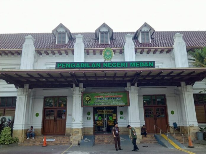 Gedung PN Medan yang terletak di Jalan Pengadilan Medan. (f:deddy/mistar)