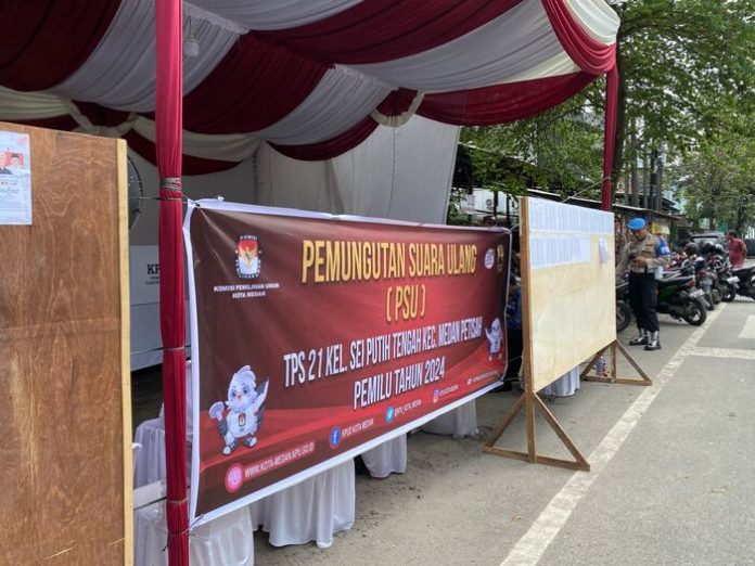 KPU gelar PSU di TPS 21 Medan Petisah (f:ist/mistar)