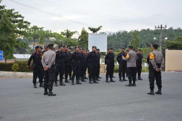 Personel Brimob Polda Sumut Di-BKO-kan Pengamanan Pemilu 2024 di Labusel