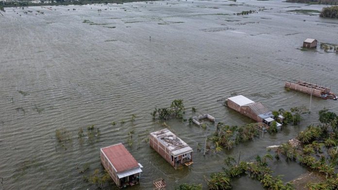 Banjir di Demak, Jawa Tengah melandar sekitar 1.400 hektar lahan pertanian (f:antara/mistar)