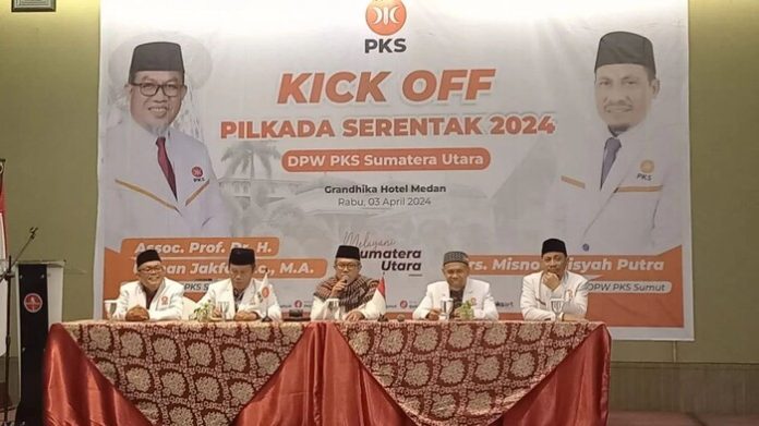PKS mengadakan kegiatan kick of Pilkada 2024. (f:ist/mistar).