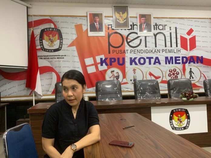 Ketua KPU Medan, Mutia Atiqah (f:Rahmad/mistar)