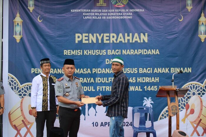 Usai Shalat 489 Napi Di Lapas Siborongborong Terima Remisi Idul Fitri