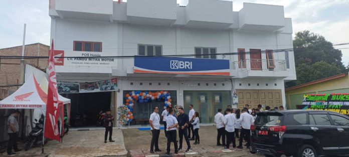Kantor baru BRI KCP Pangururan, Jalan FL Tobing, Desa Pardomuan I, Kecamatan Pangururan.(f:josner/mistar)