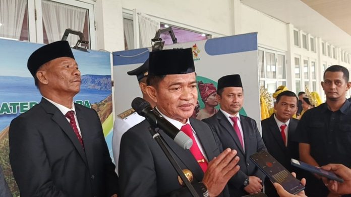 Penjabat Gubernur Sumatera Utara saat ditemui usai melantik Pj Walikota Tebing Tinggi. (f:iqbal/mistar)
