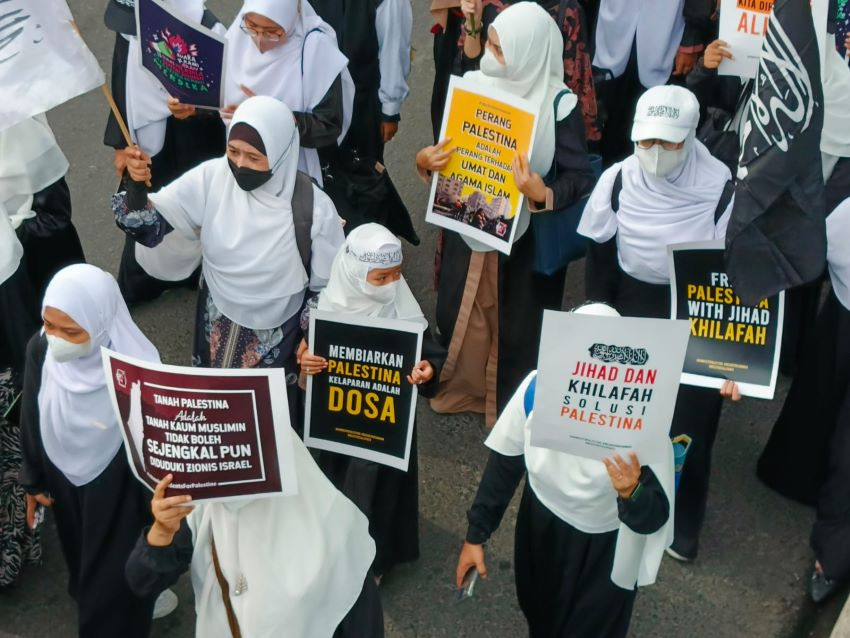 Aksi seruan bebaskan Palestina di Medan