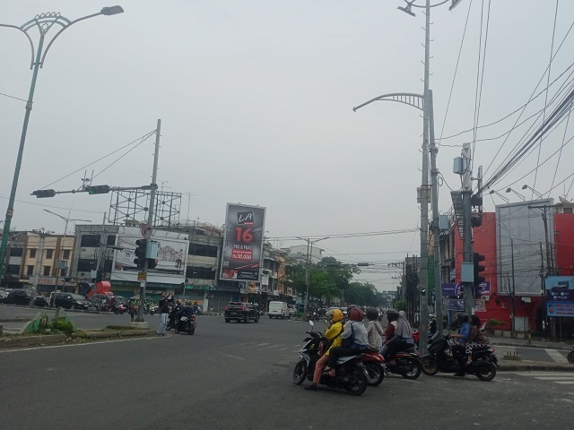 Simpang Juanda Medan yang diduga lokasi kecelakaan mobil Satlantas Polrestabes Medan