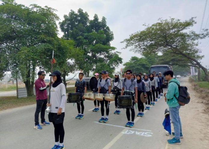 Dokumentasi latihan Drum Band Sumut menuju PON XXI 2024