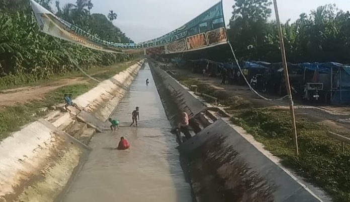 Lokasi Irigasi yang berada di Desa Kuta Baru, Kecamatan Tebing Tinggi, Kabupaten Sergai