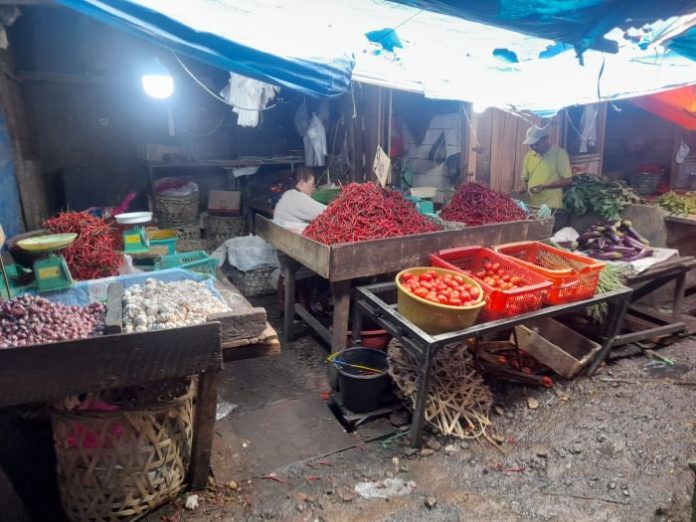 Pedagang cabai di Pasar Tradisonal Pematangsiantar