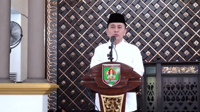 Pj Gubernur Sumut Agus Fatoni saat hadir dalam safari dakwah di Masjid Agung Achmad Bakrie Kisaran