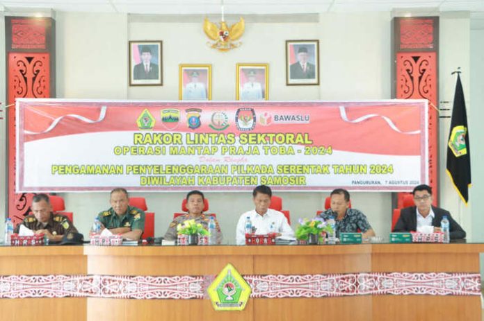 Rapat koordinasi lintas sektoral, persiapan penyelenggaraan Pilkada tahun 2024.(f:ist/Mistar)