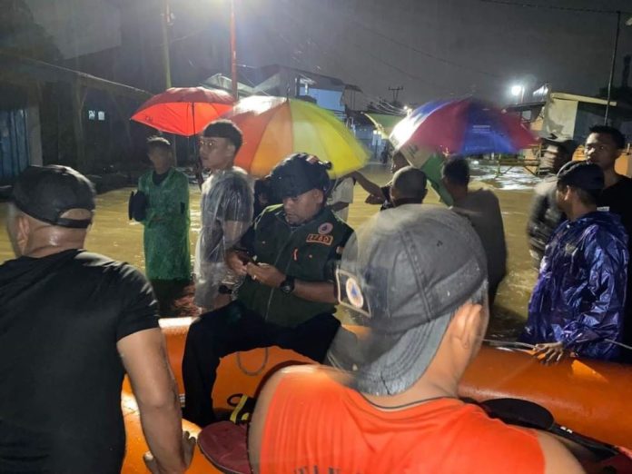 Banjir yang melanda sebagian wilayah kota Binjai