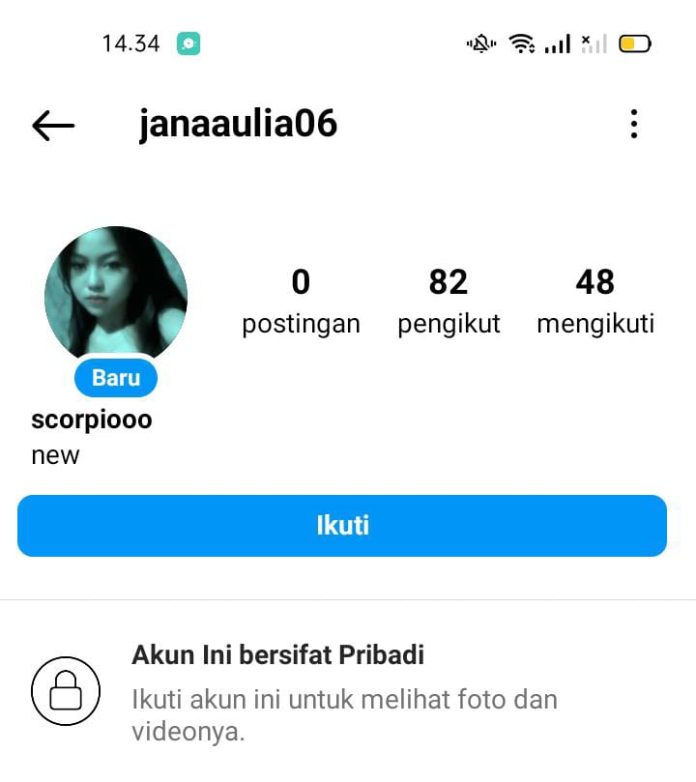 Sosial media Instagram milik DA.(f: tangkapan layar/mistar)