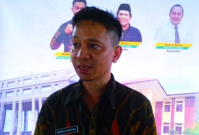 Koordinator Penghubung Komisi Yudisial Wilayah Sumatera Utara, Muhrizal Syaputra (f: matius/mistar)