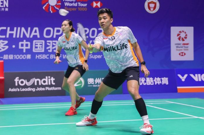 Dejan Ferdinansyah/Gloria Emanuelle Widjaja saat pertandingan pertamanya pada Macau Open 2024.