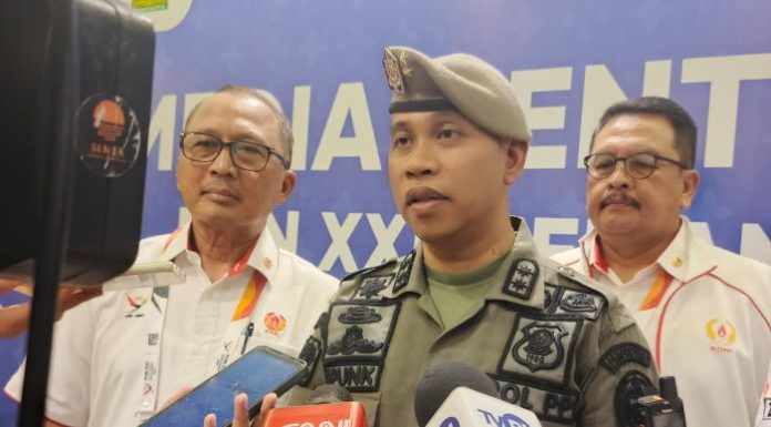 Kepala Satpol PP Sumut sekaligus Kepala Bidang Upacara PB PON Sumut, Mahfullah P Daulay.