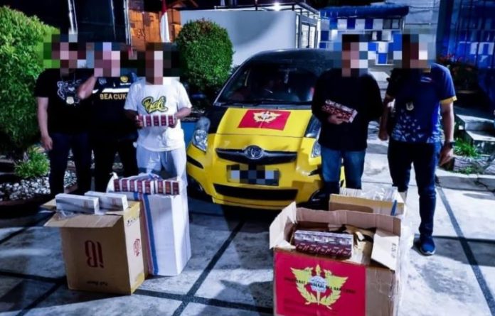 Penindakan rokok illegal dilakukan oleh Bea Cukai Teluk Nibung beberapa waktu lalu.