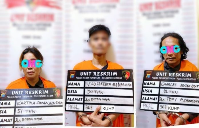 Para tersangka setelah diamankan Polisi.