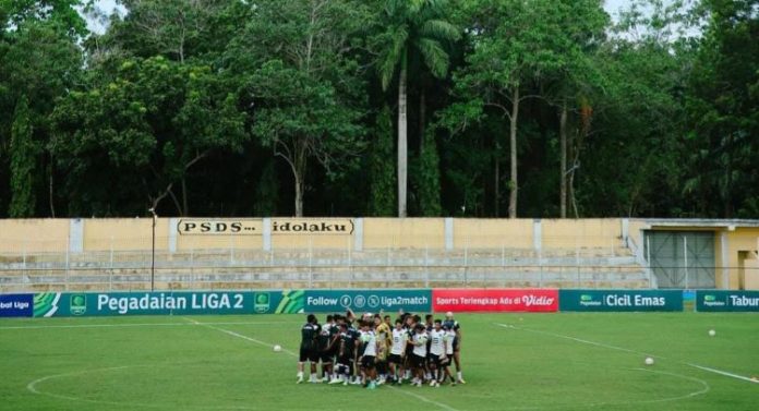 Bekasi City FC latihan di Stadion Baharudin Siregar jelang melawan PSMS Medan.