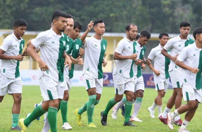 Latihan PSMS Medan jelang melawan Bekasi City FC.