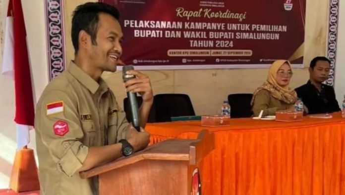 Surya Indra, Koordinator Divisi (Kordiv) Penanganan Pelanggaran dan Data Informasi Bawaslu Simalungun.