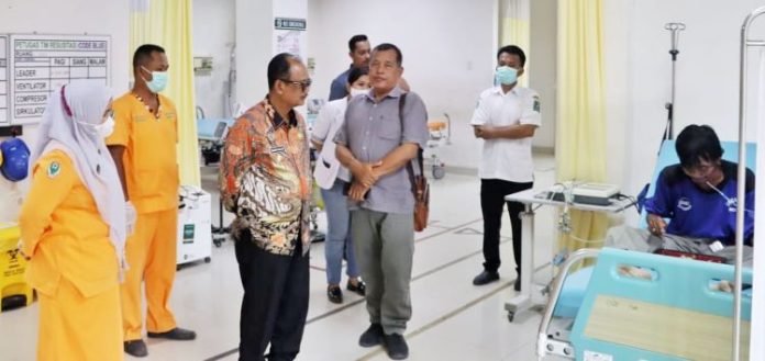 Plt Bupati Simalungun meninjau fasilitas RSUD Perdagangan, Kabupaten Simalungun.