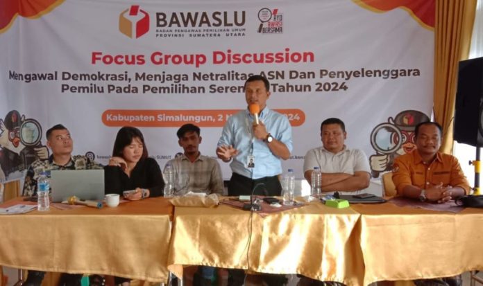 Bawaslu Sumut gelar FGD di di Kecamatan Panombean Panei, Simalungun