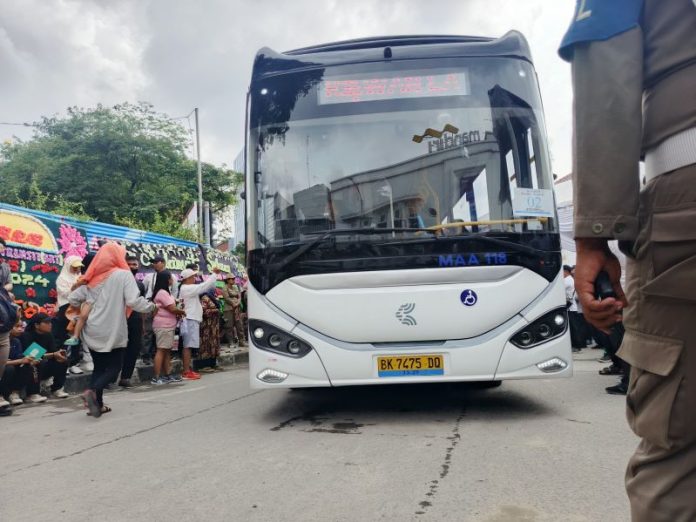 Bus Listrik di Kota Medan