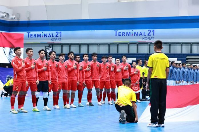 Timnas futsal Indonesia Vs Kamboja di ASEAN Futsal Championship 2024.