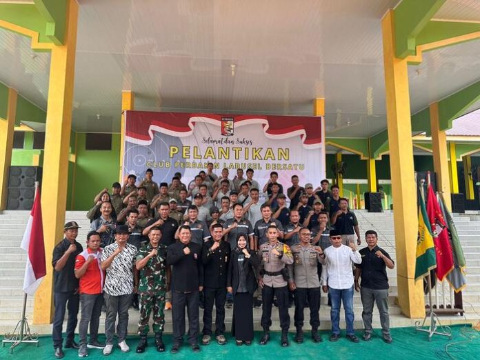 Foto bersama selesai melaksanakan pelantikan Perbakin Labusel (f:ist/mistar)