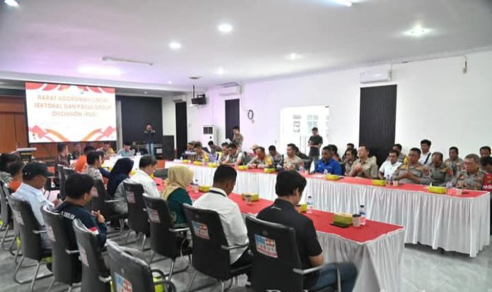 Rapat Koordinasi Lintas Sektoral dan Focus Group Discussion yang digelar Polres Sibolga. (ist)