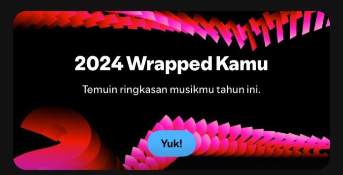 Visual sajian fitur Wrapped dari Spotify kepada para pendengar