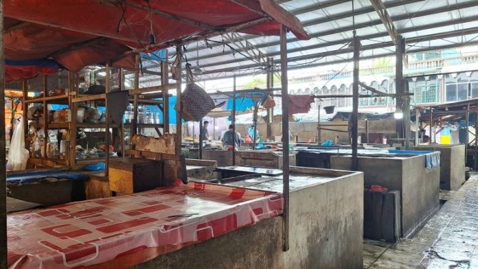 Situasi Pasar Kampung Lalang sepi pasca tahun baru