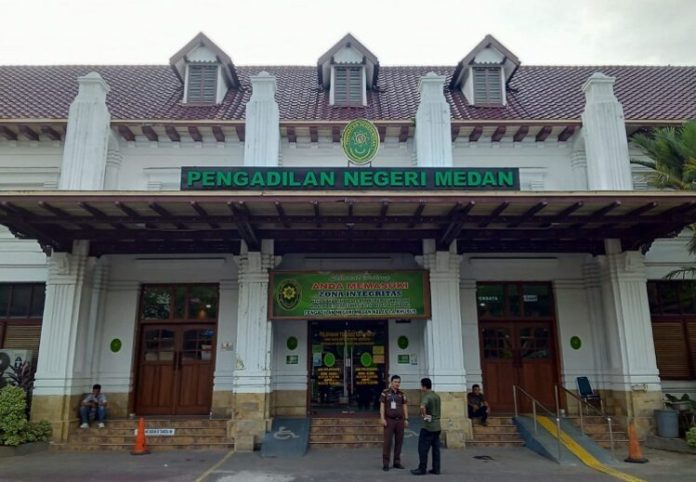 Gedung PN Medan yang terletak di Jalan Pengadilan.